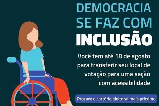 Eleitores com deficiência ou mobilidade reduzida podem transferir local de votação