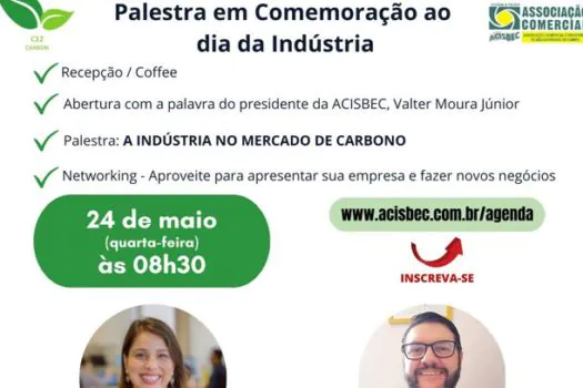 ACISBEC traz evento sobre a Indústria no Mercado de Carbono