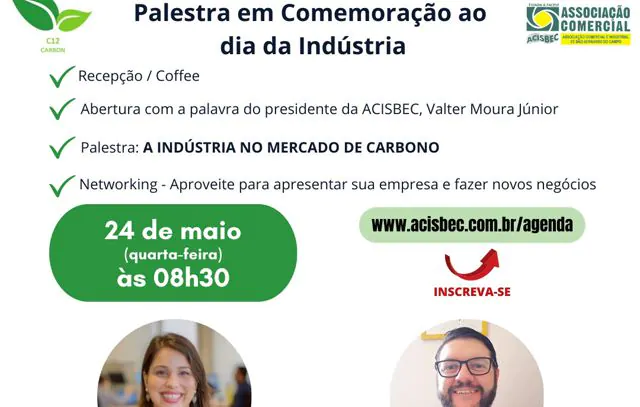 ACISBEC traz evento sobre a Indústria no Mercado de Carbono