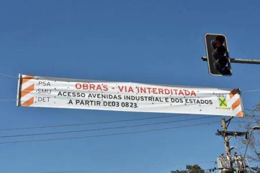 Santo André interdita acessos para Avenida Industrial na Praça Galdino Ramos