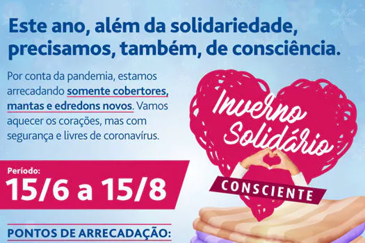 Fundo Social de São Caetano lança Campanha Inverno Solidário 2020