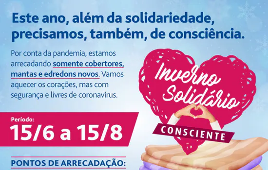 Fundo Social de São Caetano lança Campanha Inverno Solidário 2020