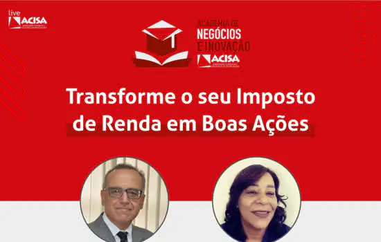 Live ensinará como transformar seu imposto de renda em boas ações