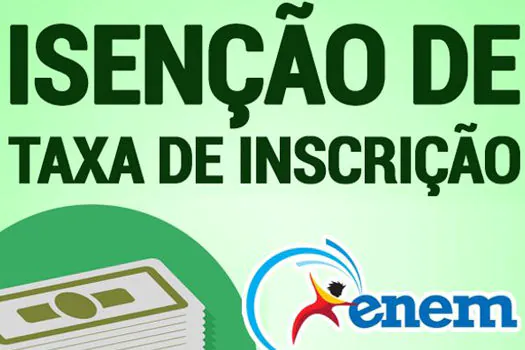 Prazo para pedir isenção de taxa de inscrição do Enem termina nesta quarta-feira