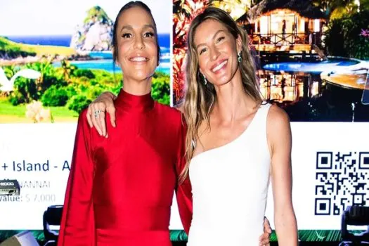 Ivete Sangalo posta foto com Gisele Bündchen em evento beneficente de Miami