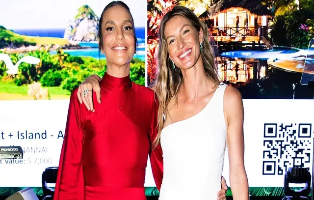 Ivete Sangalo posta foto com Gisele Bündchen em evento beneficente de Miami