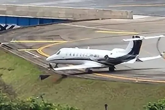 Pista de Congonhas é fechada após estouro em pneu de avião de pequeno porte