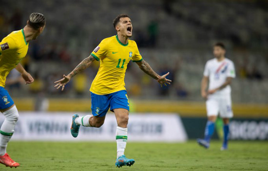 Brasil goleou o Paraguai por 4 a 0