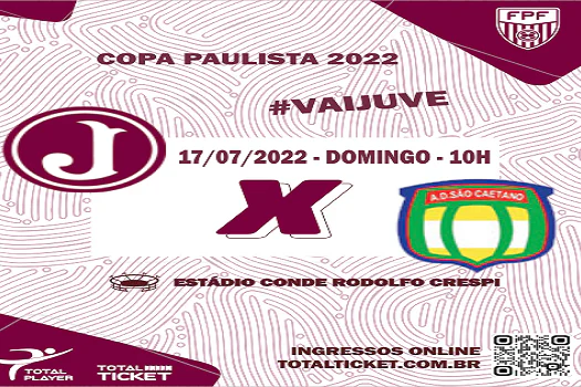 Ingressos Juventus x São Caetano – 3ª rodada da Copa Paulista 2022