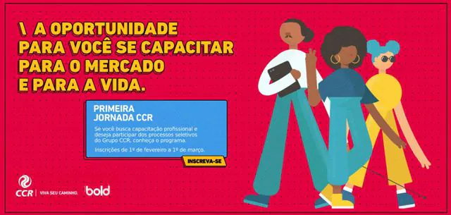 Inscrições abertas para o Programa Primeira Jornada CCR