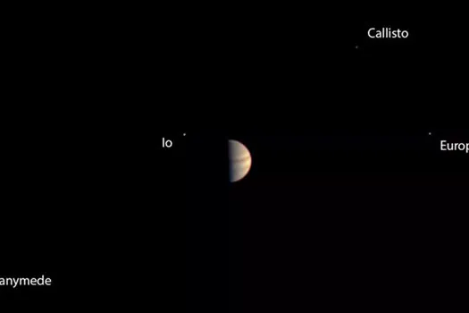 Sonda espacial Juno envia primeira imagem da órbita de Júpiter