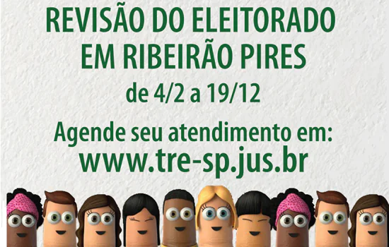 Justiça Eleitoral fará revisão do eleitorado em Ribeirão Pires