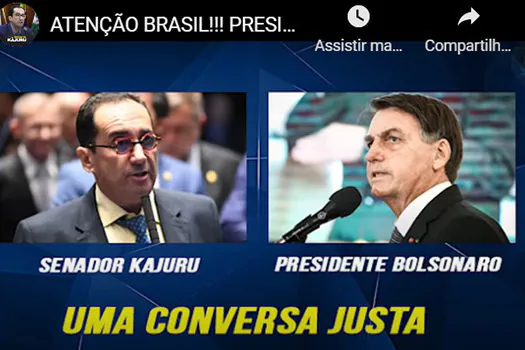 Bolsonaro reclama de gravação de conversa por Kajuru e cobra autorização judicial