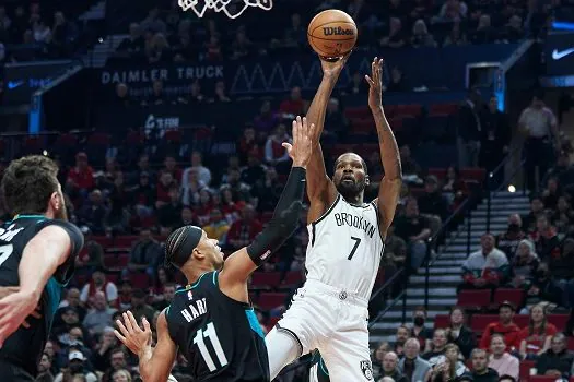 Kevin Durant faz 35 pontos na vitória do Brooklyn sobre o Portland na NBA