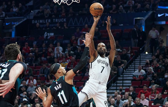 Kevin Durant faz 35 pontos na vitória do Brooklyn sobre o Portland na NBA