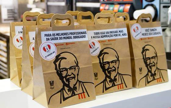 KFC distribuirá 60 mil lanches para profissionais de saúde