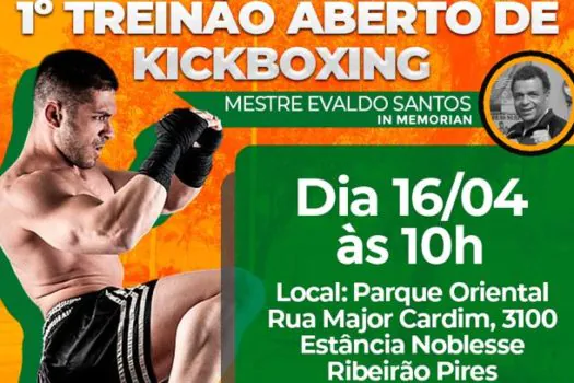 Ribeirão Pires oferece Treinão Aberto de Kickboxing neste domingo (16)