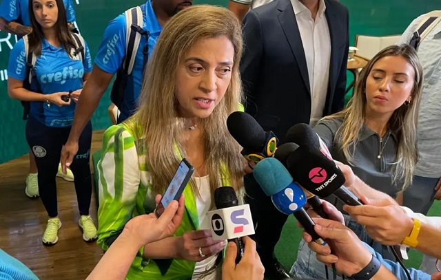 Leila Pereira justifica ausência de reforços no Palmeiras: ‘Futebol é caríssimo’