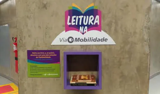 Troca e doação de livros nas estações das linhas 4-Amarela e 5-Lilás de metrô