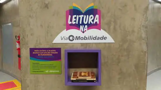 Troca e doação de livros nas estações das linhas 4-Amarela e 5-Lilás de metrô