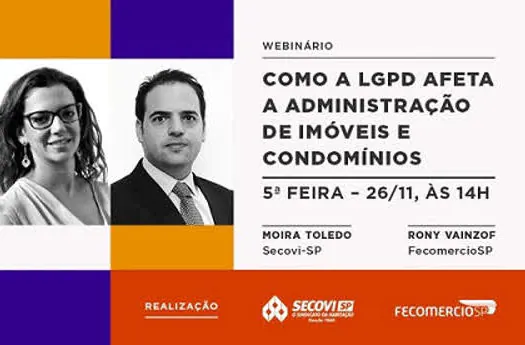 Como a LGPD afeta a administração de imóveis e condomínios é tema de webinário