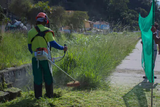 Ribeirão Pires faz capinação em diferentes pontos da cidade