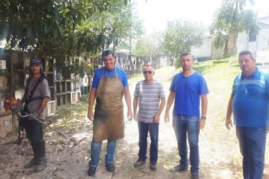 Rio Grande da Serra realiza limpeza do Cemitério Municipal São Sebastião