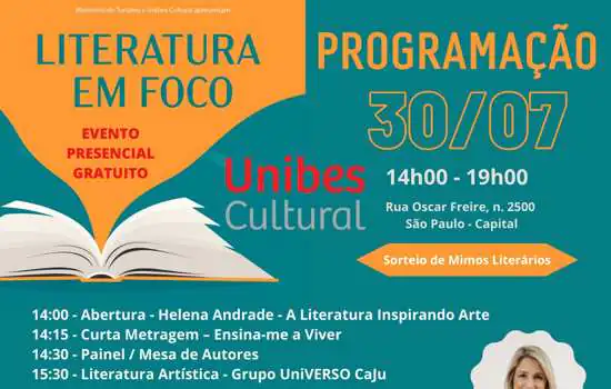 Unibes Cultural e escritora Helena Andrade promovem Literatura em Foco 2022