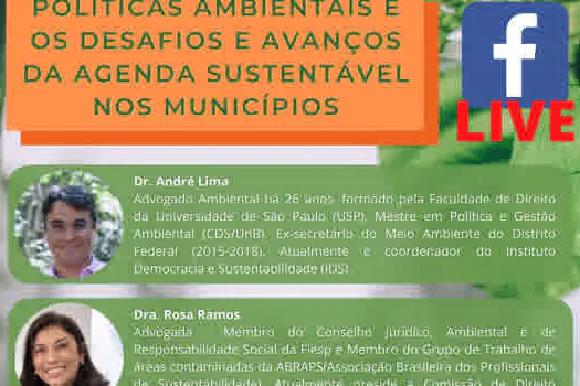 Consórcio ABC promove live sobre políticas ambientais e desafios na agenda sustentável