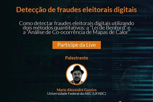 Especialista em segurança digital apresenta live sobre fraudes eleitorais