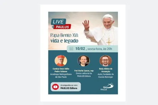 Com presença de Dom Odilo Pedro Scherer, PAULUS Editora promove live sobre Papa Bento XVI