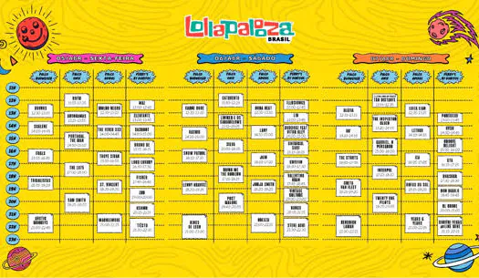 Lollapalooza Brasil anuncia a programação dos palcos