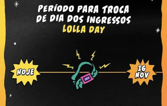 Lollapalooza Brasil inicia hoje a troca de ingressos para a próxima edição