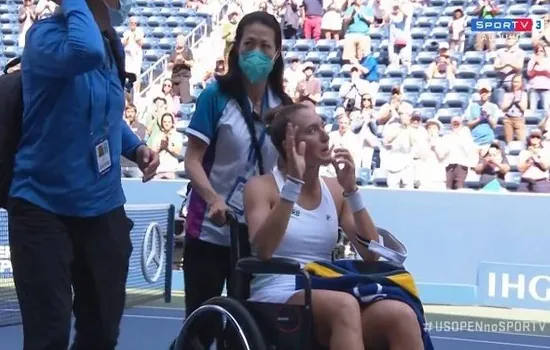 Luisa Stefani se lesiona no primeiro set e abandona semifinal do US Open