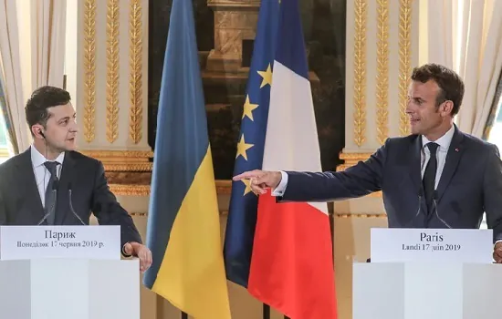 Macron se reúne com presidente ucraniano