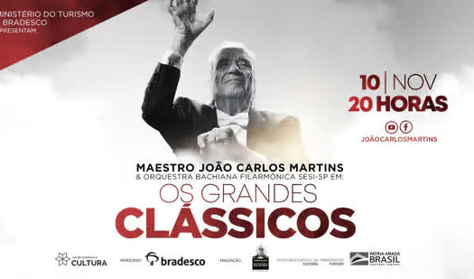 Maestro João Carlos Martins apresenta o concerto Os Grandes Clássicos