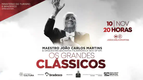 Maestro João Carlos Martins apresenta o concerto Os Grandes Clássicos