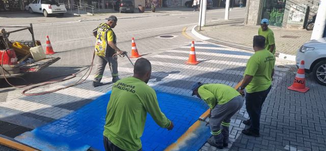 Maio Amarelo: Ribeirão Pires inicia reforço da sinalização horizontal de trânsito