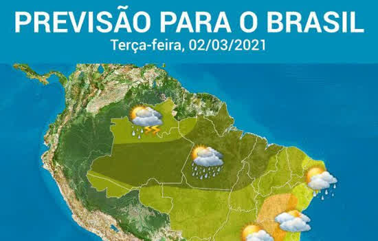 Mais chuva por quase todo o Brasil