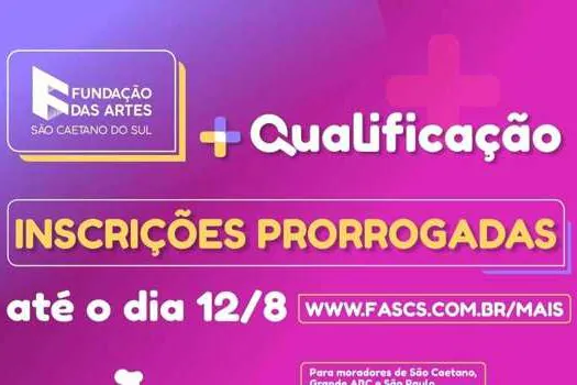 FASCS prorroga as inscrições para cursos gratuitos de Arte, Educação e Gastronomia