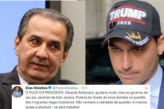 Malafaia: Eduardo Bolsonaro ajudaria mais o governo ‘parando de falar asneira’