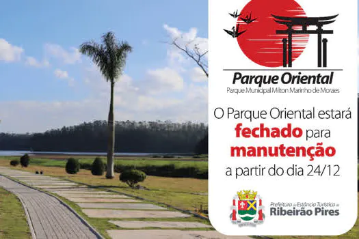 Parques de Ribeirão Pires serão fechados para manutenção, a partir desta quinta (24)