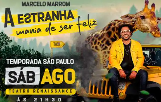 Marcelo Marrom estreia novo show A Estranha Mania De Ser Feliz