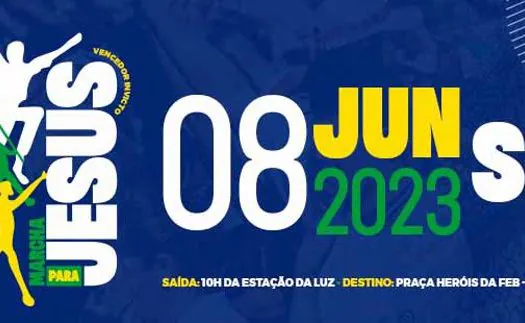 31ª edição da Marcha Para Jesus acontece no dia 8 de junho em São Paulo