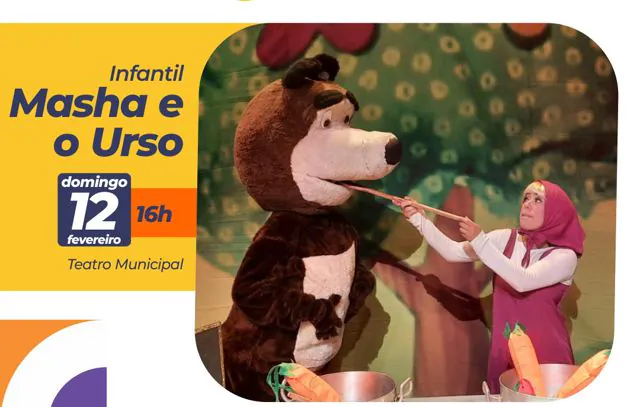 Teatro Municipal de Mauá apresenta a peça infantil ‘Masha e o Urso’