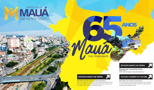 Inaugurações e shows gratuitos são parte da programação de aniversário de Mauá