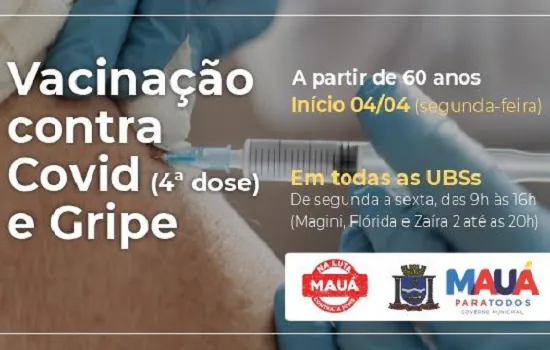 Prefeitura de Mauá avança com a vacinação contra gripe e Covid