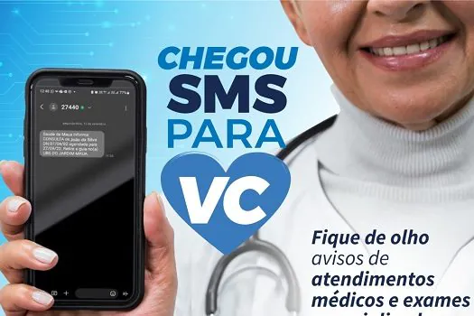 Pacientes de Mauá passam a receber por SMS aviso das datas de consulta e de exames