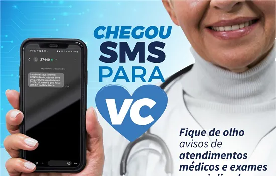 Pacientes de Mauá passam a receber por SMS aviso das datas de consulta e de exames