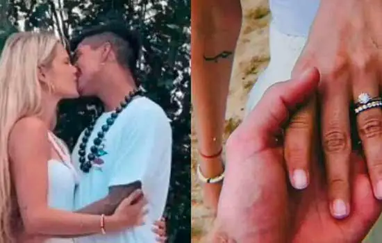 Gabriel Medina e Yasmin Brunet mostram imagens do casamento no Havaí